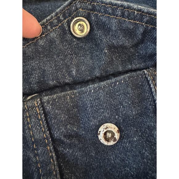 Vintage Levi's Denim Jacket Mens 42R Large Sherpa Lined Trucker Made USA 80s - Picture 11 of 14